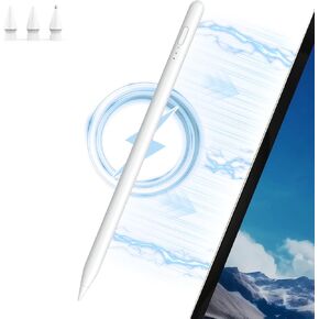 Stylus Pen for iPad with Magnetic Wireless Charge, Fast Charge Apple iPad Pencil, Palm Rejection, Tilt Sensitivity, Work for 2018-2024 iPad Air 3-5/M2, iPad Mini 5/6, iPad 6-10, iPad Pro 11"/12.9"/M4