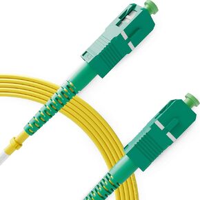 BEYONDTECH SC/APC to SC/APC Fiber Patch Cable Single Mode Simplex - 10m (32.8ft) - 9/125um OS2 100G / 3.0mm LSZH Insensitive (1 Pack) PureOptics Cable Series