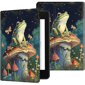 for 6.8 Inch Kindle Paperwhite (11th Generation 2021) and Kindle Paperwhite Signature Edition Case, Multi-Angle Viewing Shockproof Smart Protective Case for 6.8 Inch Kindle, Mushroom Frog