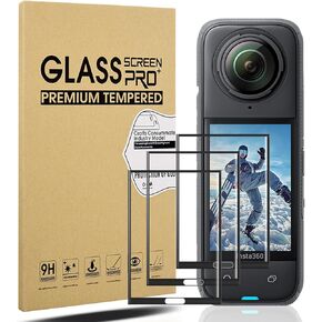 Suoman 3-Pack for Insta 360 X4 Screen Protector,Tempered Glass 2.5D 9H Hardness Ultra-thin [ Scratch Resistant ] Screen Protector Film for Insta 360 X4