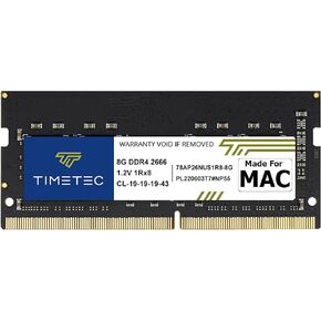 Timetec 32GB KIT(4x8GB) Compatible for Apple DDR4 2666MHz for Mid 2020 iMac (20,1/20,2) / Mid 2019 iMac (19,1) 27-inch w/Retina 5K Display PC4-21333 / PC4-21300 CL19 SODIMM Memory MAC RAM Upgrade