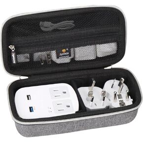 Aproca Red Hard Travel Storage Protective Case, for Ceptics World Travel Adapter Kit