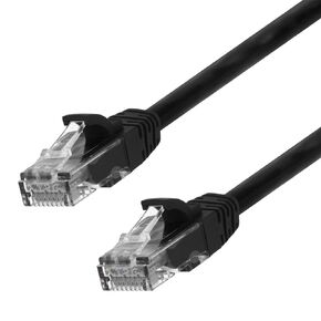 NavePoint Ethernet Patch Cable CAT6A, UTP, 24AWG, 10 Ft, 10 Pack, Black