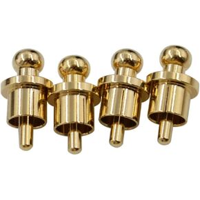 RCA Gold Plated Noise Stopper Caps RCA Connector Dust Proof Protector Cover RCA Shielded Shorting Cap Plug EMI RFI Filter & Noise Canceling Pack of 4