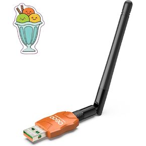 Class 1 Long Range Bluetooth Adapter for PC, QGOO USB Bluetooth Adapter for PC 5.3+EDR, Bluetooth Dongle Bluetooth Receiver Support Windows10/8.1/8/7（orange-217）