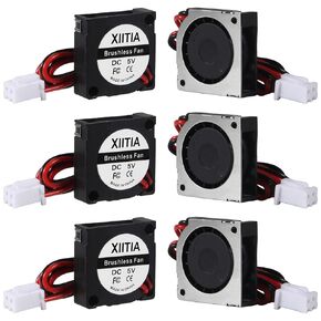 6pcs DC 20mm Fan 5V 2006/20x20x6mm Sleeve Bearings Brushless DC Cooling Blower Fan with 2 Pin Terminal for 3D Printer Parts