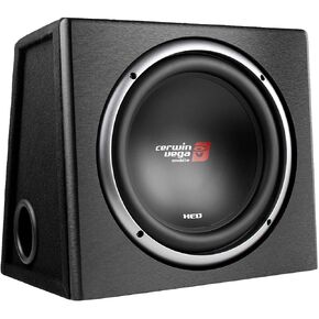 CERWIN-VEGA! XED Single 12 Inch Car Subwoofer - 225W RMS/800W Max Power, 2 Ohm, High-Performance Subwoofer Car Audio, Robust Bass, Durable 3/4" MDF Vented Enclosure for Superior Car Audio XE12SV