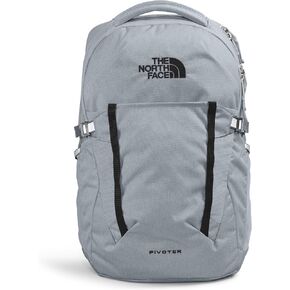 THE NORTH FACE Pivoter Everyday Laptop Backpack, Mid Grey Dark Heather/TNF Black-NPF, One Size