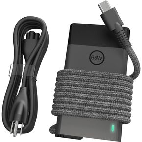 New Slim 65W USB C Laptop Charger for HP Spectre X360, HP Computer Envy X360, EliteBook X360, HP Chromebook Charger, Elite X2, Zbook, ProBook, Replacement Type C AC Adapter Travel Power Cord