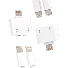 Iphone Headphone Adapter Dual Lightning Audio Charging Dongle Splitter 2in1 AUX Charge Cable Double Jack Adaptador Para for Apple MFI Certified 12 11 13 Pro Max Mini 7 8 Plus SE X XR Earbud Converter
