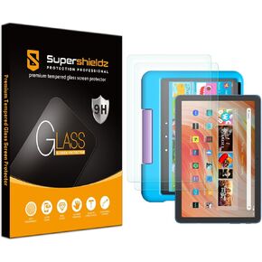 (2 Pack) Supershieldz Designed for Fire HD 10 / Fire HD 10 Plus / Fire HD 10 Kids / Fire HD 10 Kids Pro Tablet 10.1 inch (11th/13th Generation, 2021/2023 Release) Screen Protector, [Tempered Glass] Anti Scratch, Bubble Free