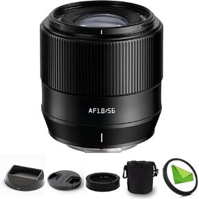 TTArtisan 56mm F1.8 f/1.8 Z-Mount APS-C Autofocus Prime Lens for Nikon Z-Mount Cameras Z50 ZFC Z30 Z5 Z6 Z7 Z6II Z7II Z9 Z8 ZF with Lens Filter