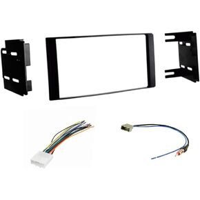 Double Din Car Stereo Install Dash Kit, Wire Harness, and AM/FM Radio Reception Antenna Adapter -Made for Nissan: 2015-2019 Versa and 2014 2015 2016 2017 2018 2019 Versa Note