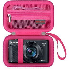 Carrying Case for Canon PowerShot SX740/ SX730/ SX720/ SX620 Digital Camera, 4K Video Camera Travel Storage Cover Bag Organizer Holder, Mesh Pocket fits Battery Charger, Black in Kuwait