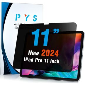 PYS iPad Pro 11 Privacy Screen 2024 for iPad Pro 11 inch 5th Generation (M4,2024) /Anti-Spy Filter,Compatible Apple Pencil,Anti-Glare