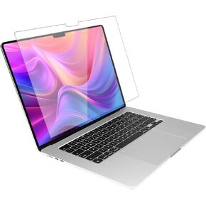 MOSISO Tempered Glass Screen Protector Compatible with MacBook Air 15 inch 2024 2023 A3114 M3 A2941 M2, Ultra Thin High Definition Screen Filter 9H Hardness Anti Fingerprint Laptop Screen Film