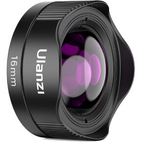 ULANZI CL-005 110° Wide Angle Phone Lens, HD 16mm Phone Camera Lens for 17mm Thread, Compatible with iPhone Samsung Smartphone Cage Case with 17mm Adapter