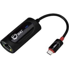 SIIG USB Type C to Gigabit Ethernet Adapter - 10/100/1000 Mbps LAN adapter for Windows and Mac Systems, Thunderbolt 3 (Black)