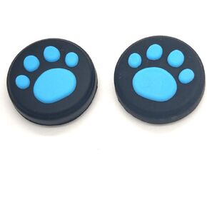 2 x Silicone Analog Controller Thumb Stick Joystick Grips Cap for Nintendo Switch NS/Switch Lite Controller Joy-Con ThumbStick Cute Cat Paw Claw (Blue)