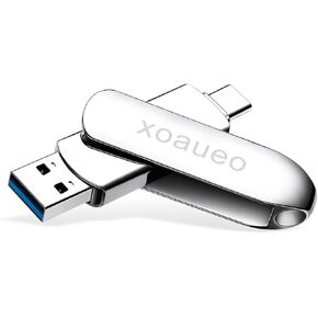 128GB USB C Flash Drive for iPhone 15,Dual USB C to B Memory Stick,Type C USB 3.0 Thumb Drive High Speed Transfer for iPad, Mac Pro, Android Phone, Tablet,PC