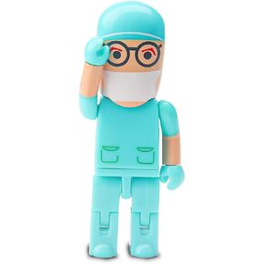 محرك أقراص فلاش USB لطيف من LEIZHAN، محرك إبهام للأطفال والطلاب هدية بندريف (32 جيجابايت، دكتور باللون الأبيض)