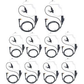 10Pcs Acoustic Tube SL300 Walkie Talkie Earpiece with PTT Mic for Motorola Wave TLK100 TLK110 SL3500e SL7550 SL7550e SL7580 SL7580e SL7590 SL7590e SL4000 SL1600 SL2600 SLN1000 (10 Pack) in Saudi Arabia
