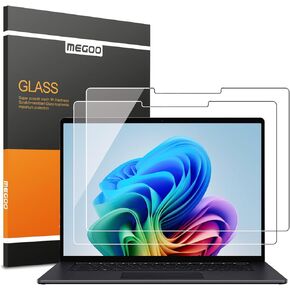 Megoo Glass Screen Protector for Surface Laptop 7 (2024 AIPC, 13.8 Inch) - Scratch Resistant, High Sensitivity, Bubble-free Instalation, Ultra Clear, Surface Pen Compatible, 2 Pack