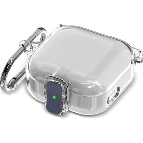 [Secure Lock] Clear Case Compatible with Echo Buds 2023 Case Cover, Anti-Scratch Protective Cover for All-New Echo Buds (2023 Release) Shockproof TPU Hard Shell with Keychain (Clear)