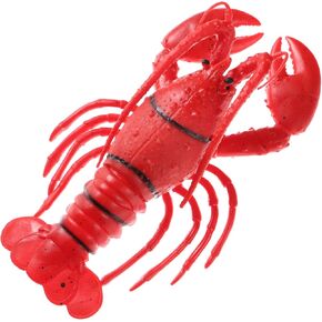 Amosfun Lobster Shape Rubber Model Toy Simulation Soft Seafood Model Toy Pinch Children's Toys for Kids Birthday Party Decoration Kids Gifts Favors