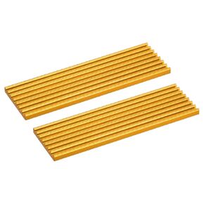 MECCANIXITY 2 Pack M.2 2280 Nvme SSD Heatsink Cooler with Thermal Pad Alloy Aluminum Heat Sink Cooling Sink for Laptop, 70x22x3mm, Gold
