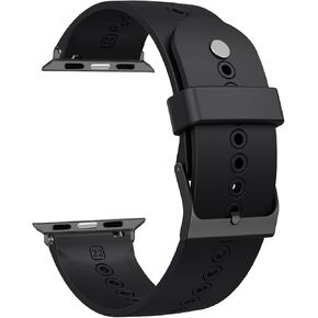 Sport Silicone Bands for Apple Watch Band 38mm 40mm 41mm 42mm 44mm 45mm, Soft Breathable Waterproof Strap for Apple iWatch Watch Series 9 8 7 6 5 4 3 2 1 SE Women Men