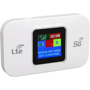 4G LTE Portable Router Color Screen, 300Mbps High Speed 4G Mobile Travel Router, Up to 10 Devices, USB Powered, 4G B1/3/5/8/38/39/40/41