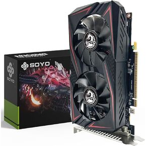 SOYO AMD Radeon RX550 Graphics Card, 4GB GDDR5 128 Bit Video Card for PC Gaming with HDMI Display Port DVI PCI Express x 8 3.0 Dual Fans Gaming Graphics Card