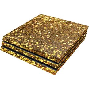 MightySkins Skin Compatible with Sony PS4 Pro Console - Gold Dazzle | Protective, Durable, and Unique Vinyl Decal wrap Cover | Easy to Apply, Remove, and Change Styles | Made in The USA