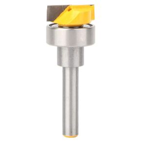 Hinge Template Router Bit, Door Hinge Router Bit, 1Pcs 1/4 Shank Template Straight End Mill Trimming Router Bit Woodworking Tool Accessories