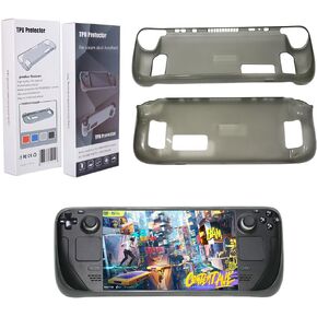GUNDDIYCLUB Steam Deck Case, TPU Protective Case for Steam Deck LCD / OLED, Shock-Absorption, Non-Slip and Anti-Scratch Design (Black)