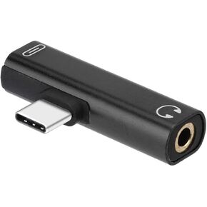 USB C to 3.5MM Audio Adapter, USB C Headphone Adapter Audio USB Type C 2 in 1 Charging Cable 3.5mm AUX Jack for Huawei Xiaomi