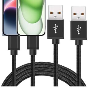 i.Phone Charger Cable MFi Certified 2Pack 3.3FT Lightining Cable USB Heavy Duty Nylon Fast USB i.Phone Charging Cord Compatible with i.Phone 14/13/12/11/Pro/X/Xs Max/XR /8/7/6/6S/plus