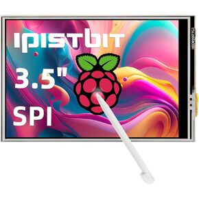شاشة لمس iPistBit مقاس 3.5 بوصة، شاشة LCD TFT SPI مقاس 480 × 320 بوصة متوافقة مع Raspberry Pi 5/4/3/2/Zero/B/B+