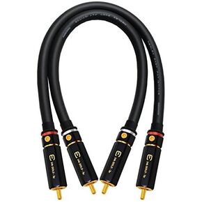 WORLDS BEST CABLES 1 Foot – Audiophile High-Definition Audio Interconnect Cable Pair Custom Made Using Mogami 2497 Wire and Eminence Gold Locking RCA Connectors in Saudi Arabia