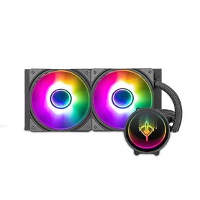 YEYIAN 120mm CPU RGB Liquid AIO Cooler,1 x PMW 4.72 Inches fan with 7 blades, Intel LGA115X/1700/2011/2011-V3/1200AMD AMD AM2/AM3/AM4/AM5/FM1/FM2 Sockets, Water Cooling System for Gaming Desktop