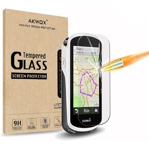 (عبوة من 4) واقي شاشة من الزجاج المقوى لـ Garmin Edge 1030، AKWOX 0.3 مم 9H واقي صلب مقاوم للخدش لـ Garmin Edge 1030 in Kuwait