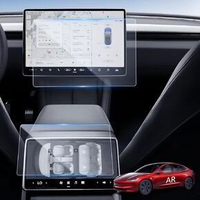 لـ 2024 Tesla Model 3 واقي شاشة Highland [مضاد للوهج] شاشة لمس 15 بوصة وشاشة خلفية 8 بوصة فيلم AR متوافق مع الطراز 3 Highland - HD واضح/مضاد لبصمات الأصابع/ 4 عبوات in Kuwait