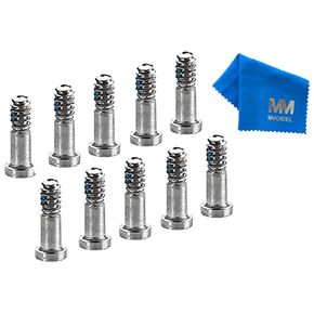 MMOBIEL 10x Bottom Screws Compatible with iPhone 12 Pro Max / 12 Pro / 12/11 Pro Max / 11 Pro / 11 / XS Max/XS/XR/X - Silver