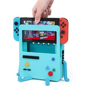 Console Stand for Nintendo Switch, Fun Gift Holder Compatible with Nintendo Switch OLED Accessories Gamer Desk Accessories Switch Dock Cute Gaming Case Decor Gift Men Women Kids, Blue
