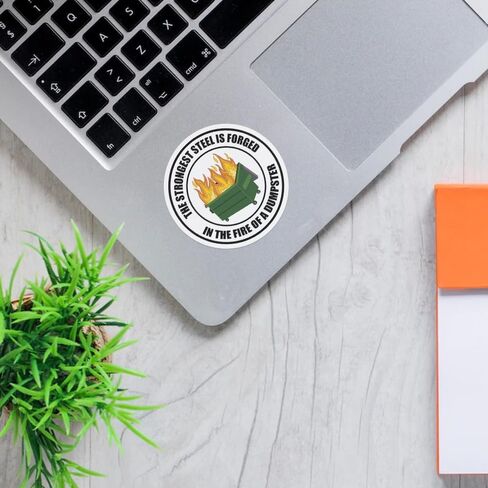 (3 قطع) أقوى الفولاذ تم تشكيله في نار ملصق القمامة، ملصقات حريق القمامة للكمبيوتر المحمول، ملحقات زجاجة المياه، خوذة نافذة ممتصة للصدمات، ملصقات 3 × 4 بوصة in Kuwait