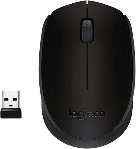 لوجيتك M170 2. 4 جيجا هرتز ماوس تمرير بصري لاسلكي 3 أزرار مع مستقبل USB نانو (أسود) (متجدد) in Saudi Arabia