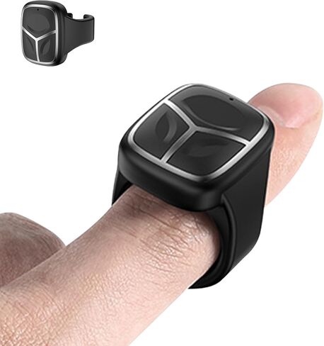 Wireless Mouse Bluetooth Super Mini Handheld Finger Ring Mouse Portable Bluetooth Wearable Thumb Mouse Rechargeable Remote Control Lightweight Cordless Mouse for iPhone Android Hongmeng OS Phone in Kuwait