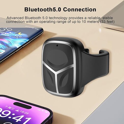 Wireless Mouse Bluetooth Super Mini Handheld Finger Ring Mouse Portable Bluetooth Wearable Thumb Mouse Rechargeable Remote Control Lightweight Cordless Mouse for iPhone Android Hongmeng OS Phone in Kuwait