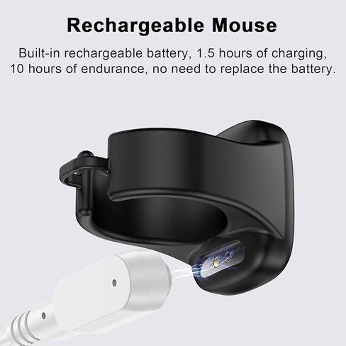Wireless Mouse Bluetooth Super Mini Handheld Finger Ring Mouse Portable Bluetooth Wearable Thumb Mouse Rechargeable Remote Control Lightweight Cordless Mouse for iPhone Android Hongmeng OS Phone in Kuwait